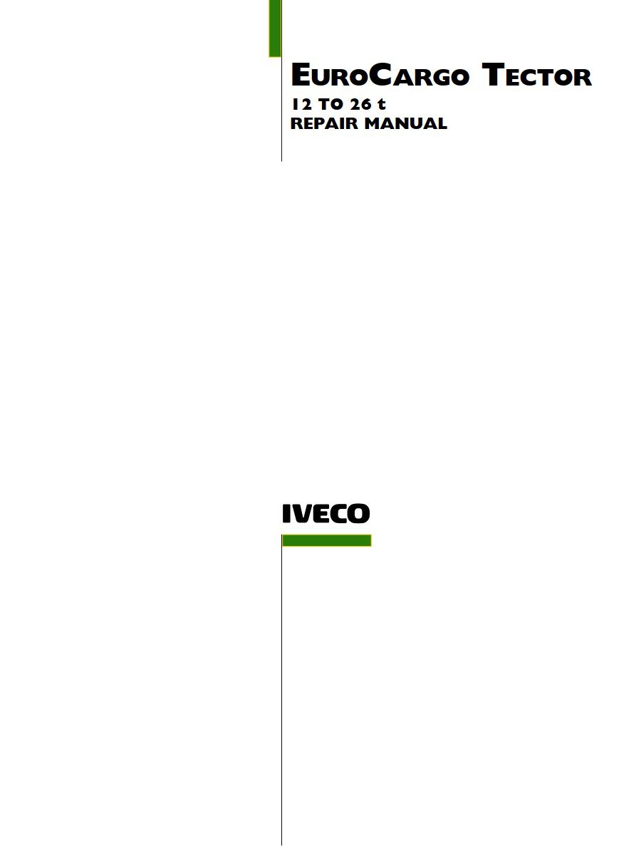 iveco eurocargo tector 12 to 26 t repair manual