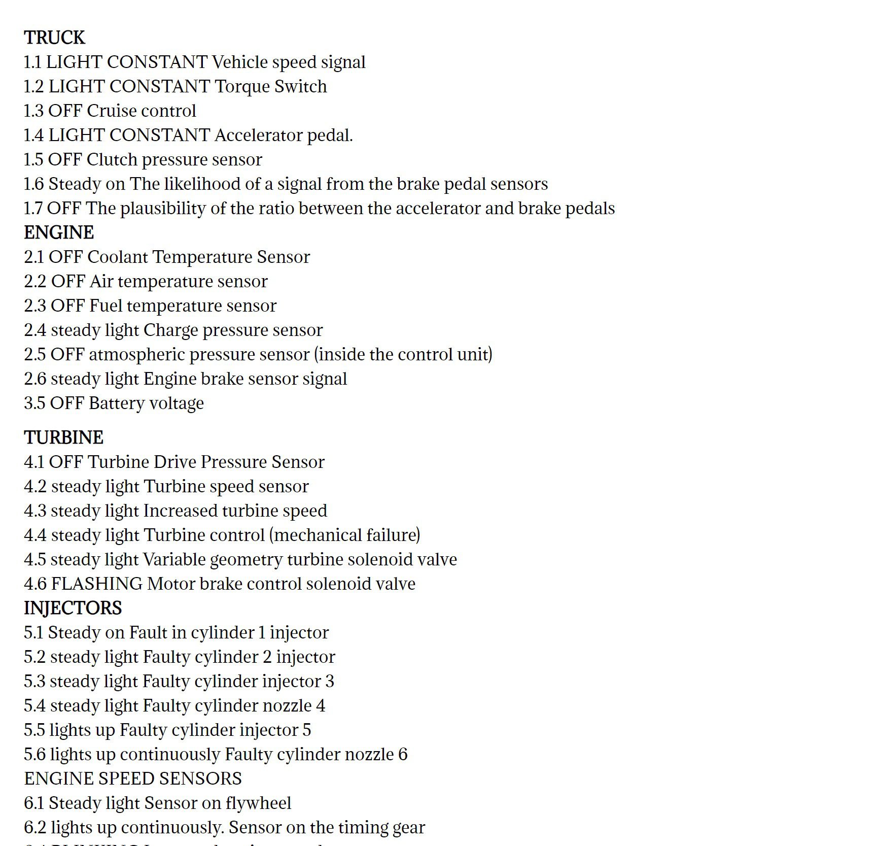 iveco truck blink codes edc