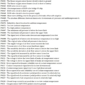 jac truck fault codes dtc