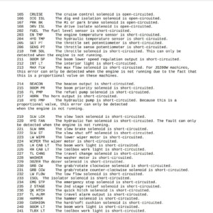 jcb j series excavator fault codes dtc