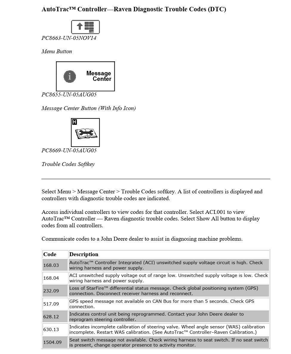 john deere autotrac controller—raven diagnostic trouble codes (dtc) list al70325,000014e 19 20141121