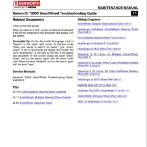 kenworth t2000 smartwheel troubleshooting guide