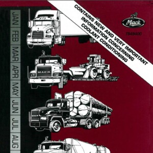 mack chu, cxu, gu, td dielsel 2000 maintenance and lubrication, operator's manual, published 1999