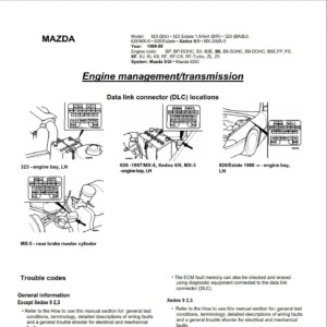 mazda fault codes dtc