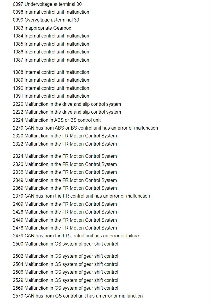 mercedes trucks ag fault codes