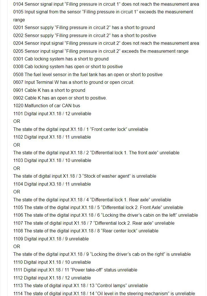 mercedes trucks ins fault codes