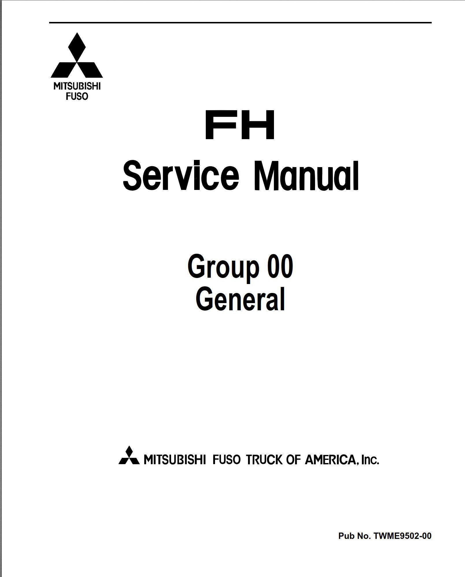 mitsubishi fuso fh 1996 2001 service manual