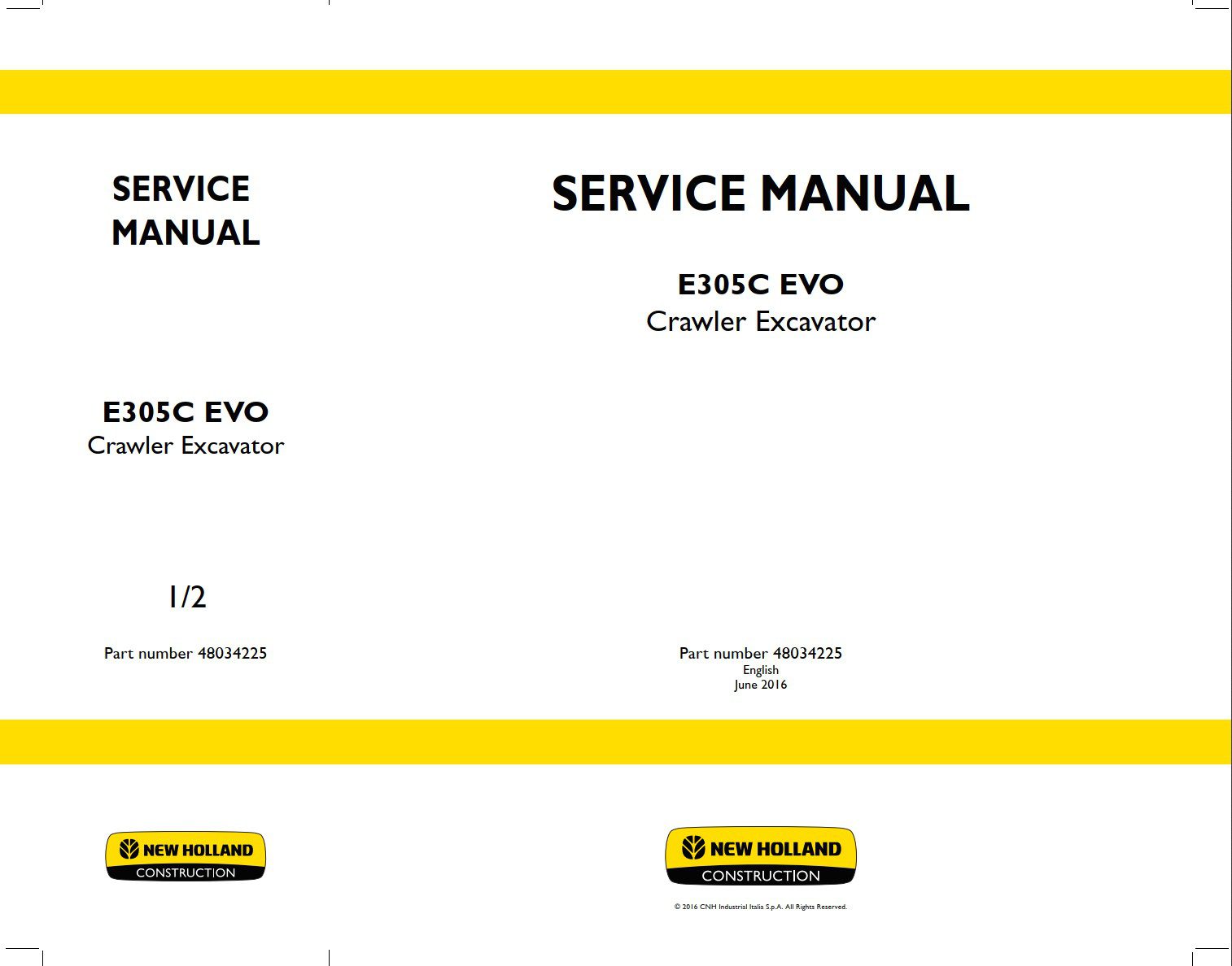 new holland e305c evo crawler excavator service manual