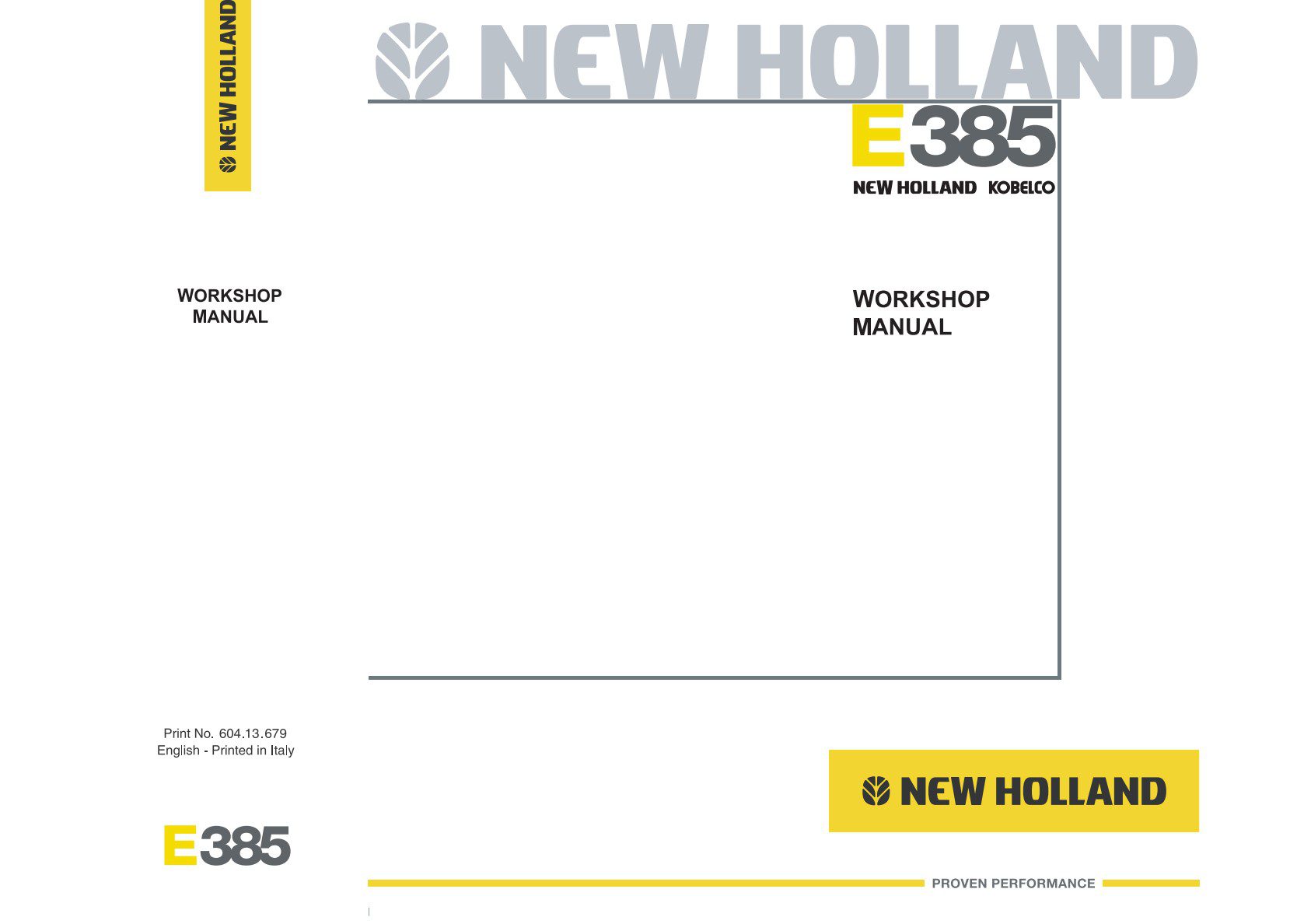 new holland e385 workshop manual