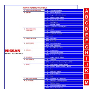 nissan primera 2005 model p12 series service manual