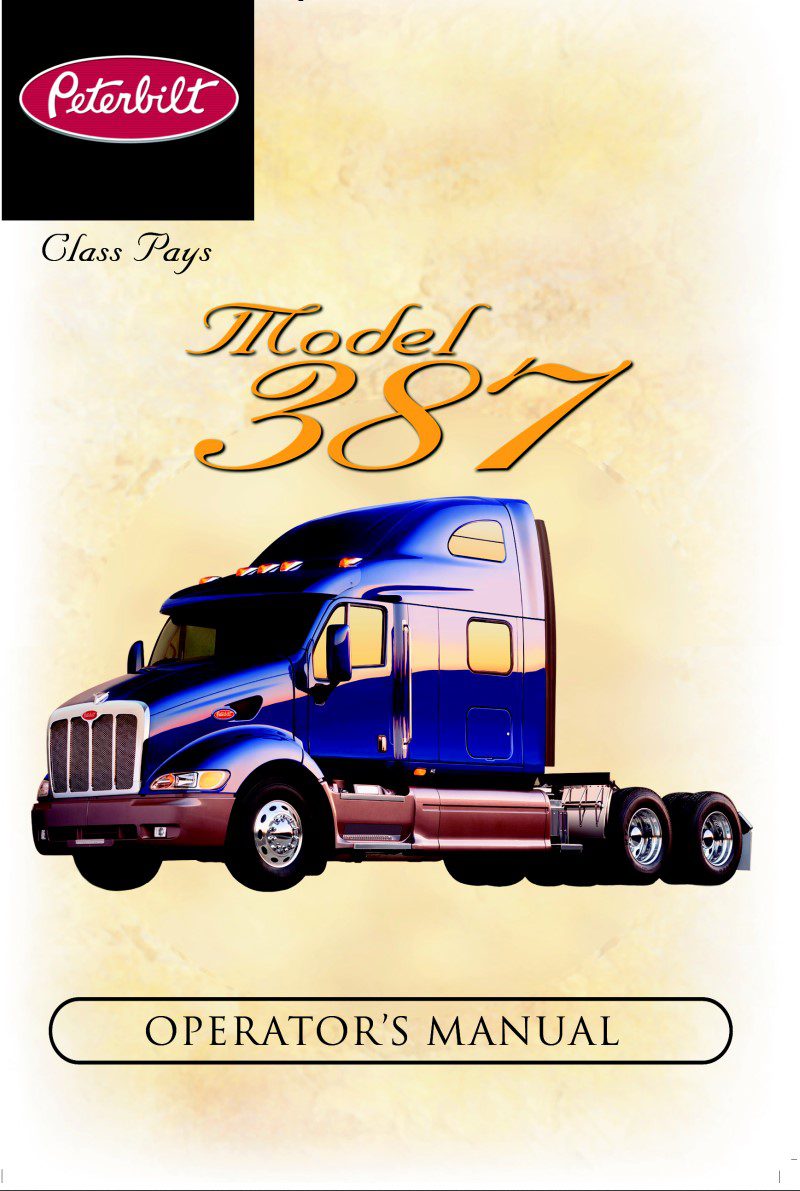 peterbilt 387 operator’s manual prior to 12 06