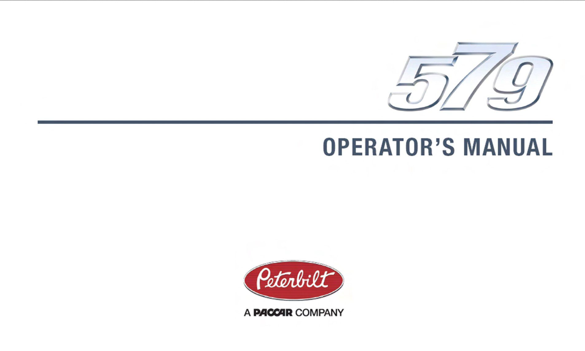 peterbilt 579 2012 operators manual
