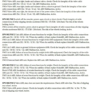 renault truck fault codes abs