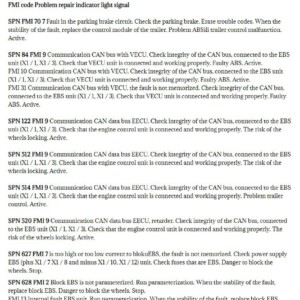 renault truck fault codes ebs