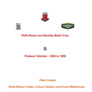 rolls royce bentley paint codes