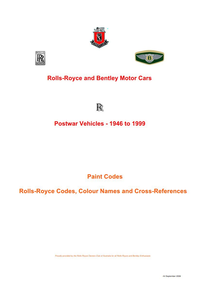 Rolls Royce Bentley Paint Codes A Comprehensive Guide for Accurate