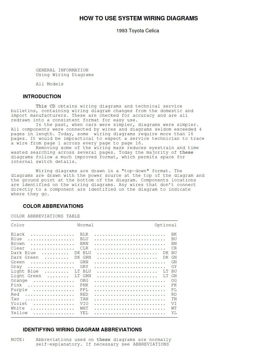 toyota celica 1993 repair manual