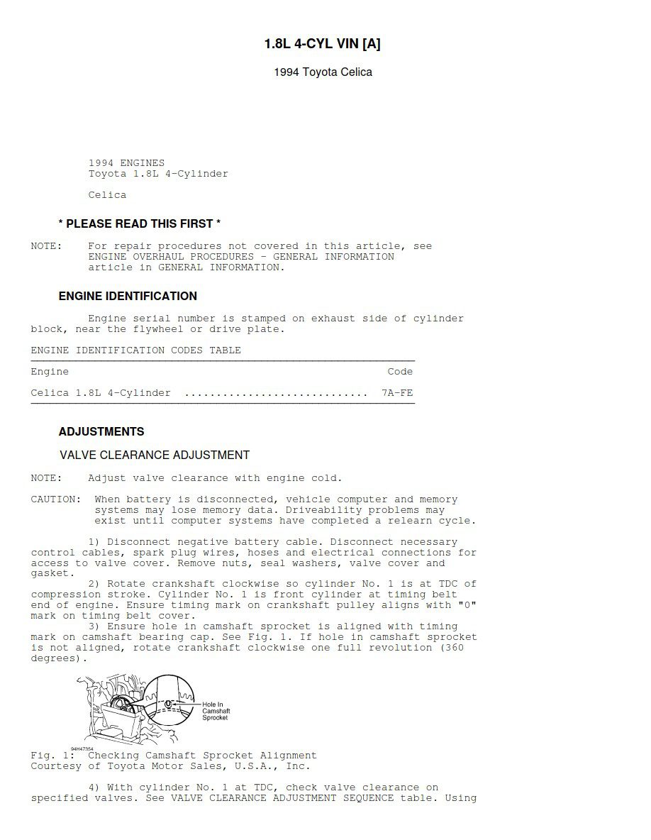toyota celica 1994 repair manual