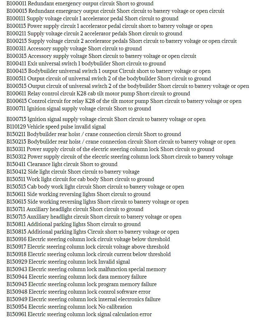 VMCU Volvo Truck Fault Codes DTC PDF for FREE