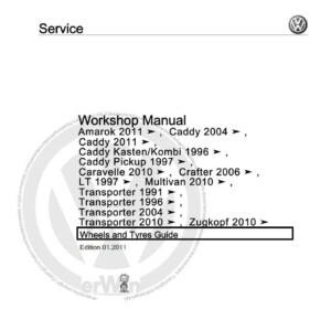 volkswagen caddy 2004 2011 workshop manual wheels and tyres guide