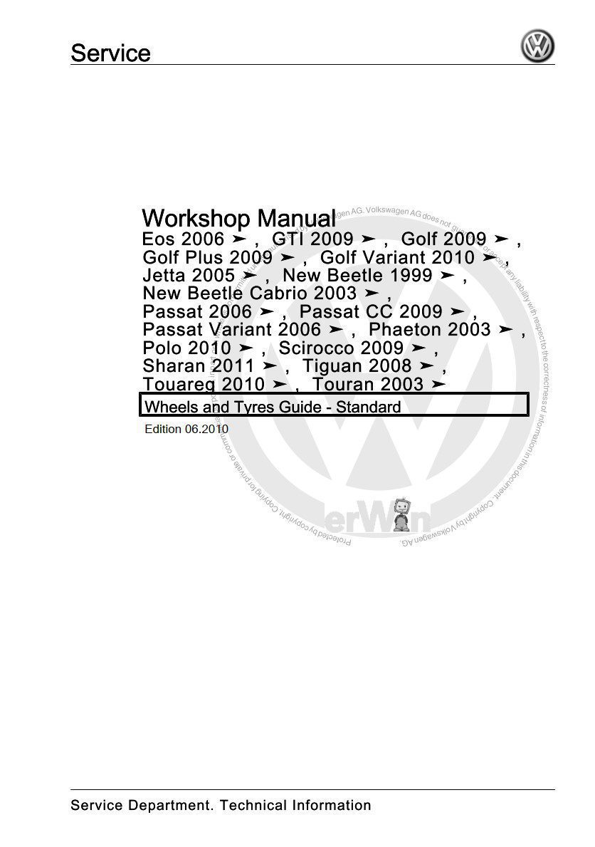 volkswagen passat cc 2009 workshop manual wheels nad tyres guide