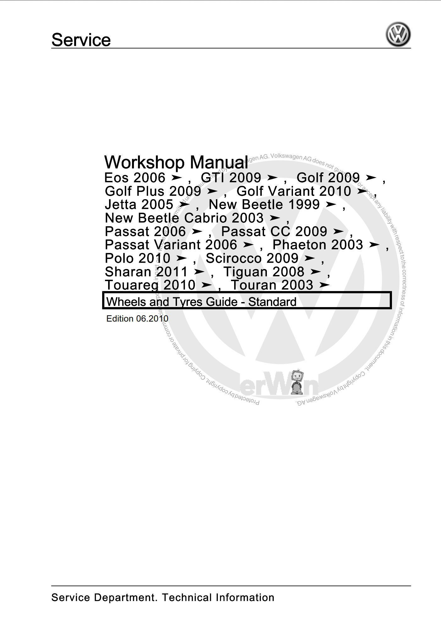 volkswagen tiguan 2008 workshop manual wheels and tyres guide