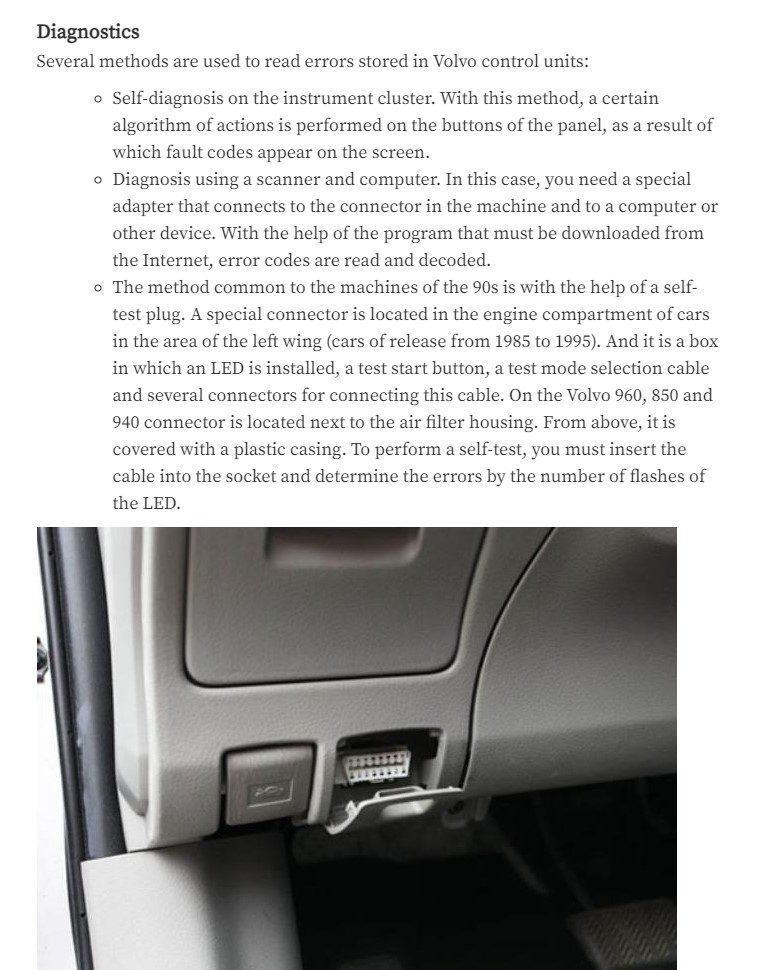 volvo fault codes