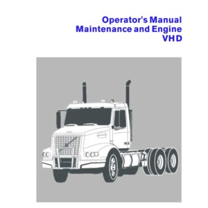 volvo vhd 2001 operator’s manual