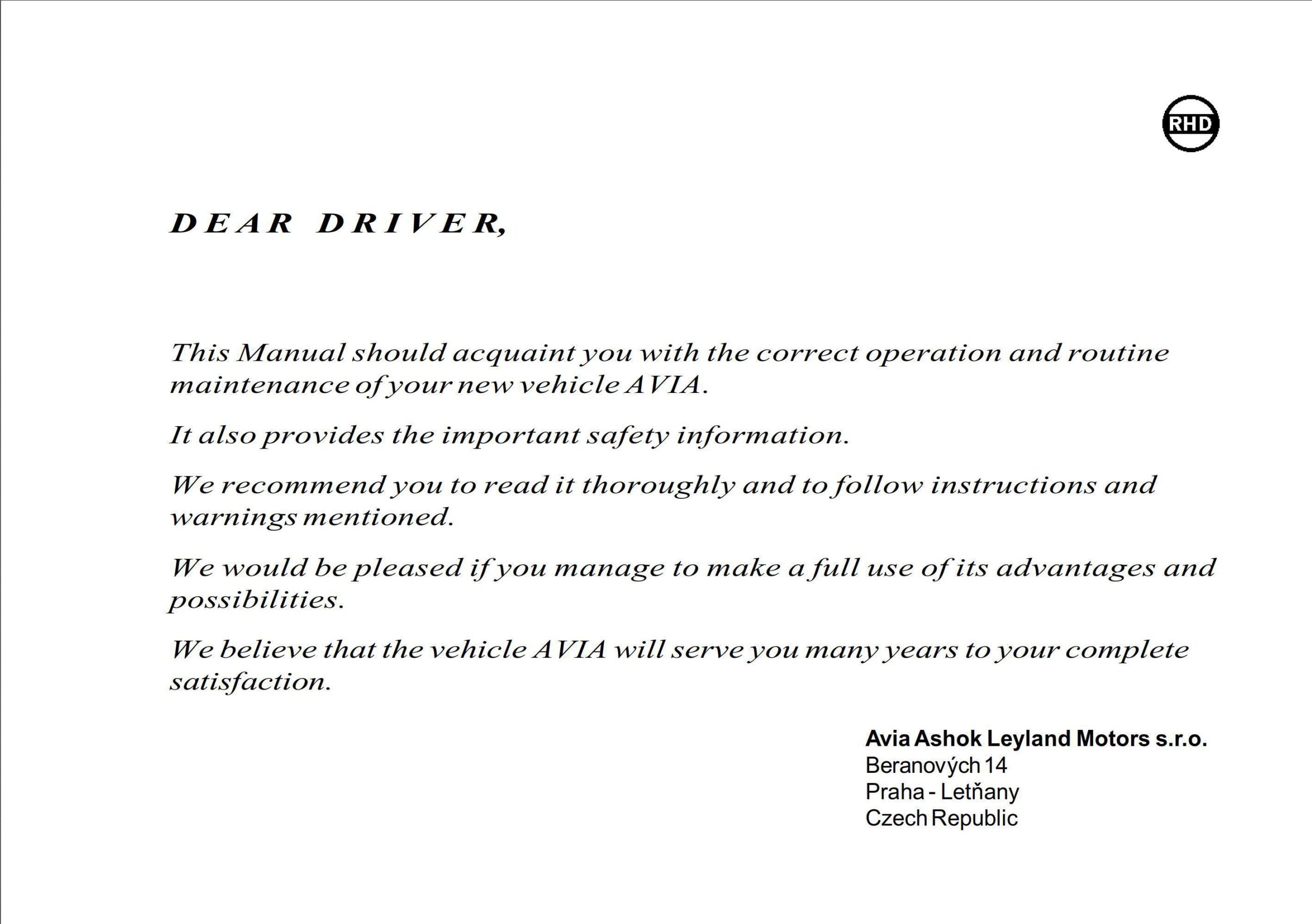 avia d60 d120 e4 owner's manual