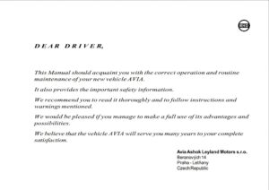avia d60 d120 e5 owner's manual