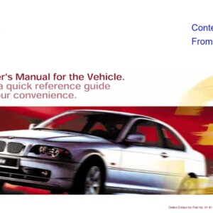 bmw 325 2001 owners manual