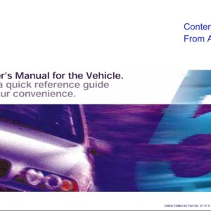 bmw 525 539 540 2001 owners manual