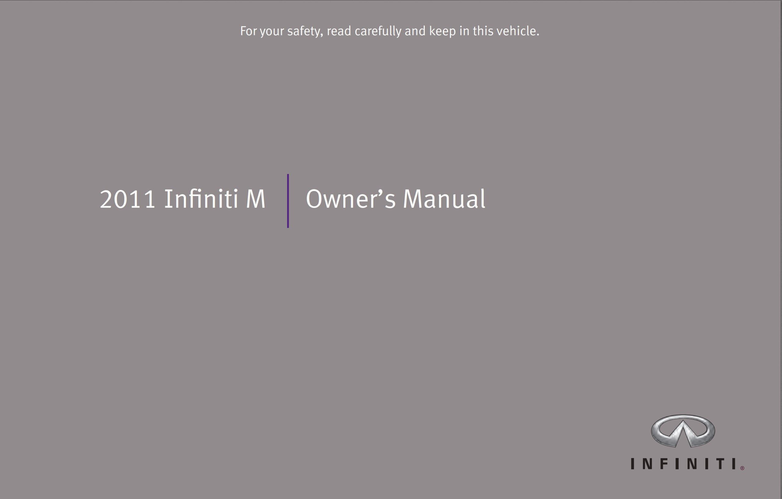 infiniti m 2011 owners manual