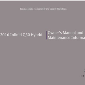 infiniti q50 hybrid 2016 owner's manual
