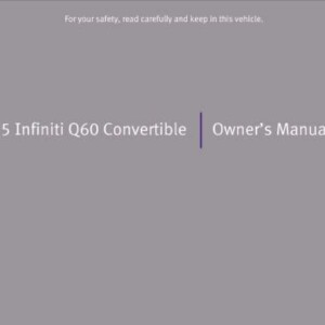 infiniti q60 2015 owner's manual