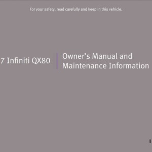 infiniti qx80 2017 owner's manual