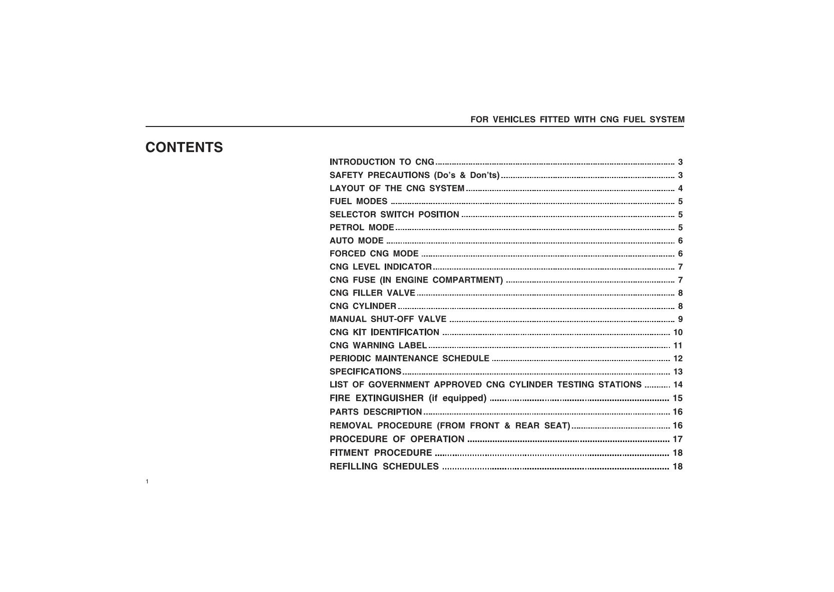 maruti sx4 cng owners manual