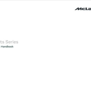 mclaren 540с, 570s, spider, gt owner's manual