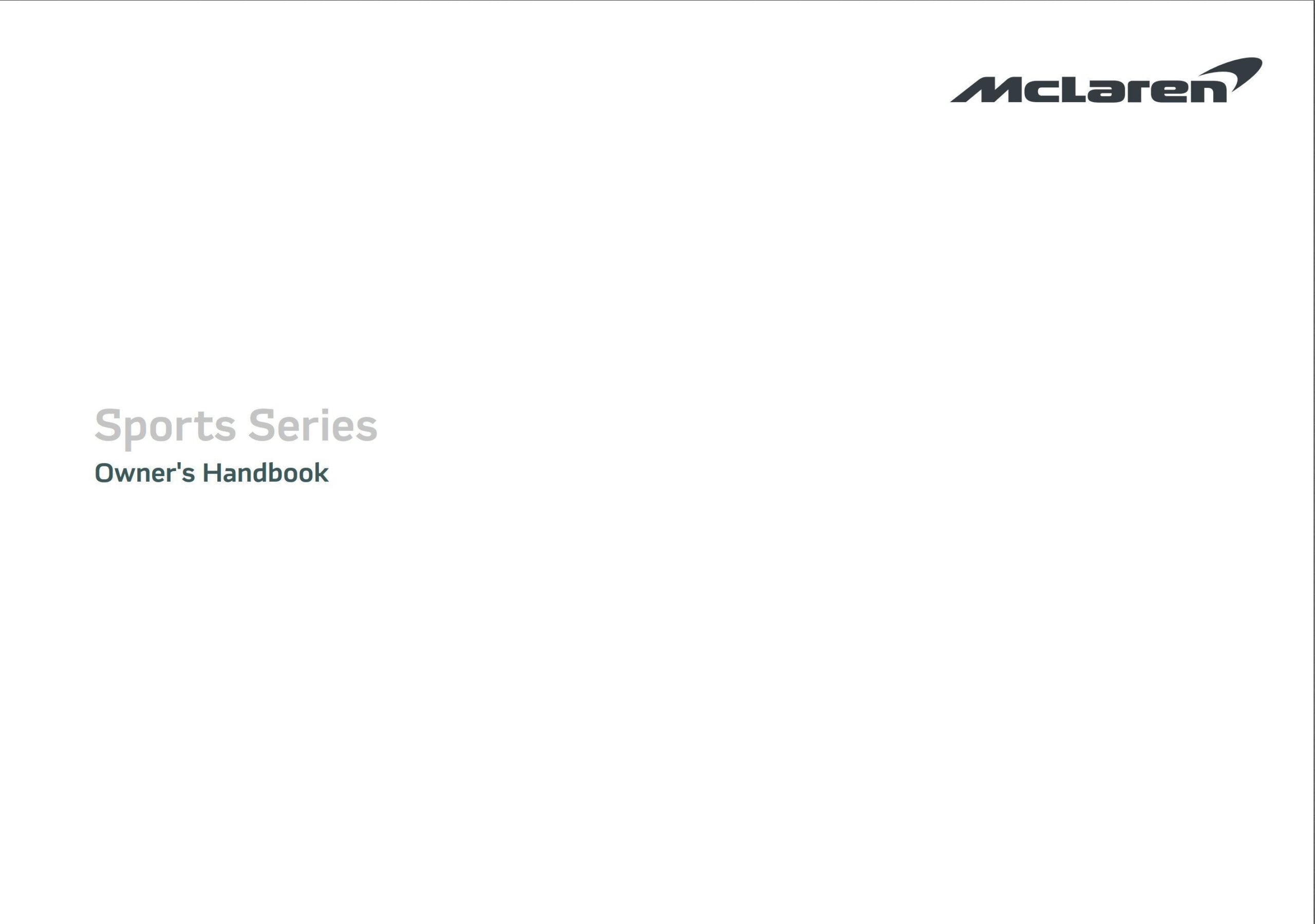 mclaren 600lt spider owner's manual