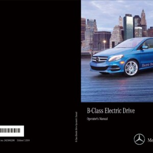 mercedes benz b class 2014 electric drive user manual