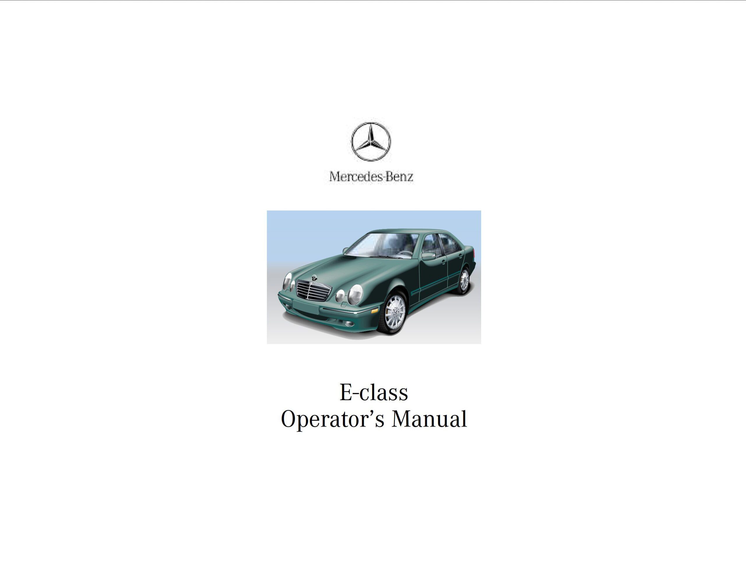 mercedes benz e320 e430 e55 amg owner's manual