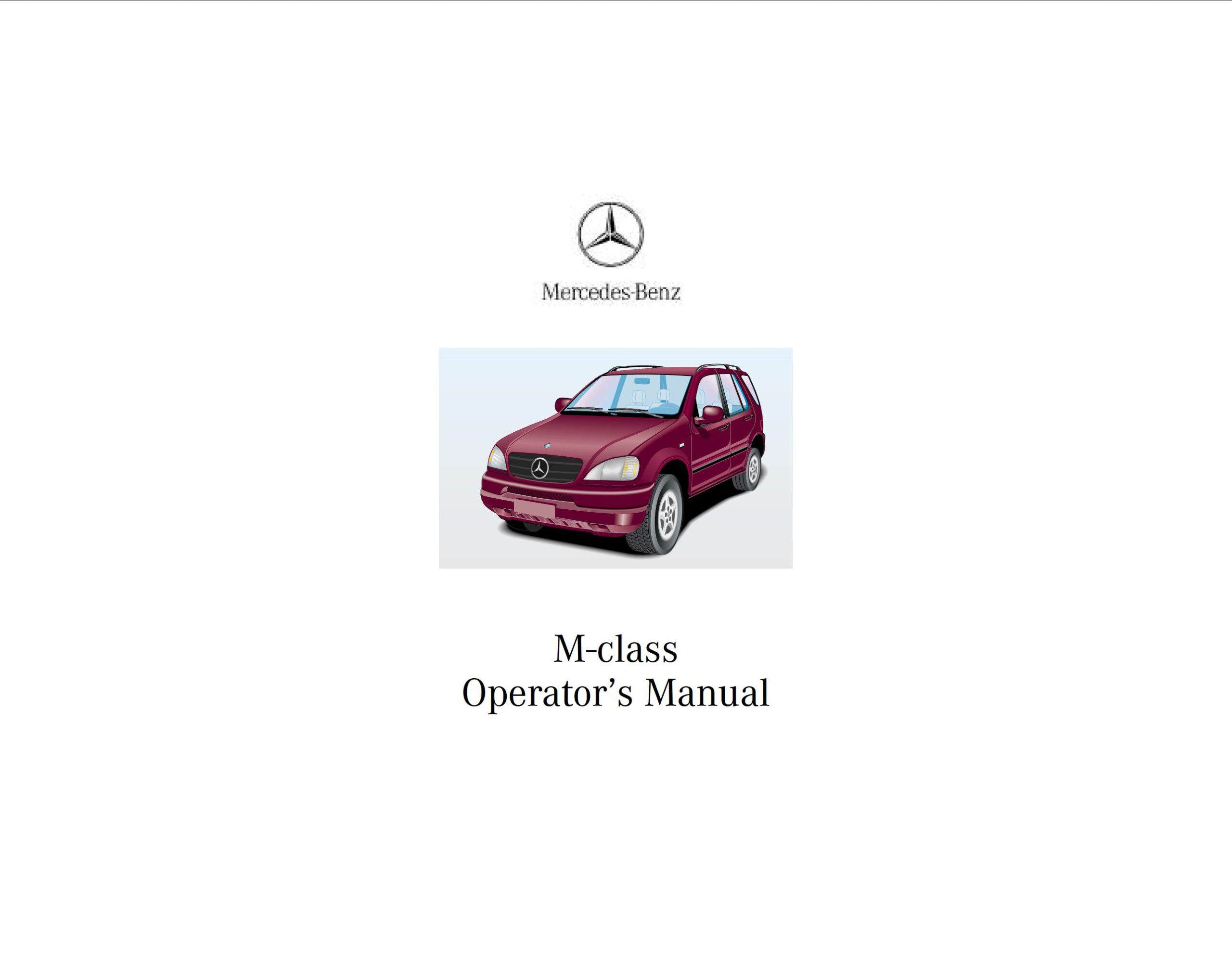 mercedes benz m320 m430 55 amg owner's manual