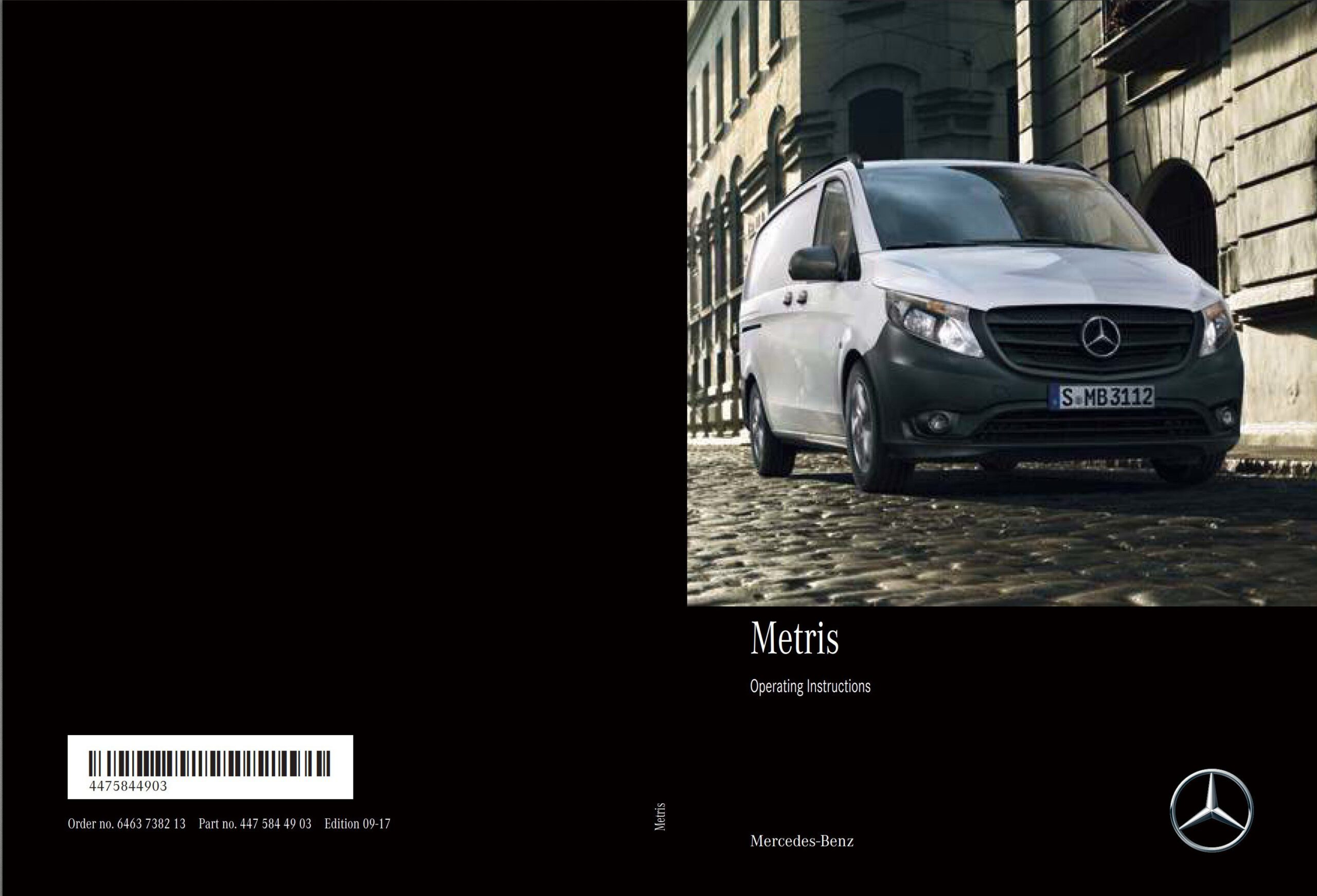 mercedes benz metris operators manual