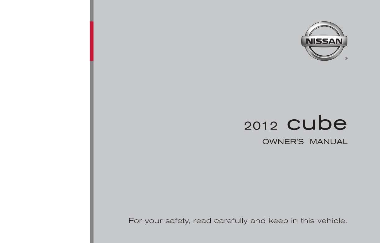 nissan cube 2012 owner manual