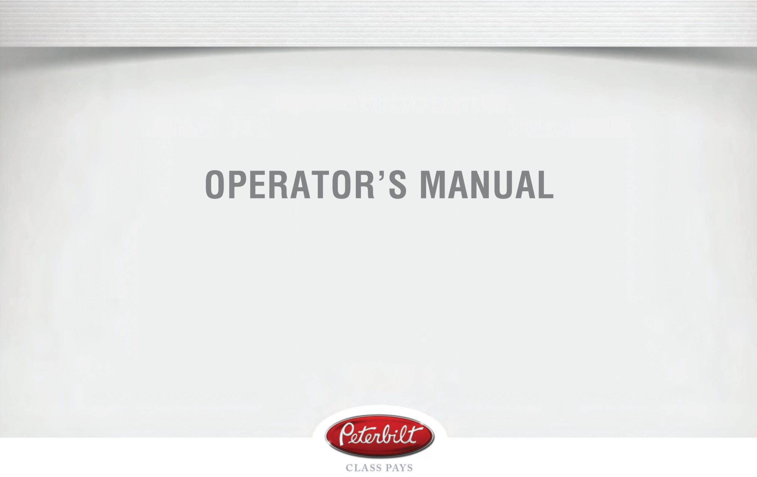 peterbilt 567 operator's manual