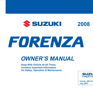 suzuki forenza 2008 owner's manual