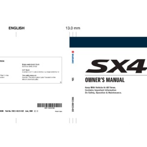 suzuki sx4 2010 owner's manual