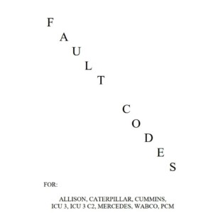 allison transmission 1000, 2000 series fault code list