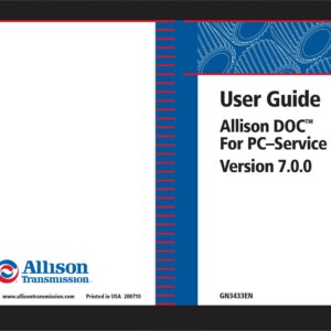 allison transmission doc 7.0 pc service tools – user guide