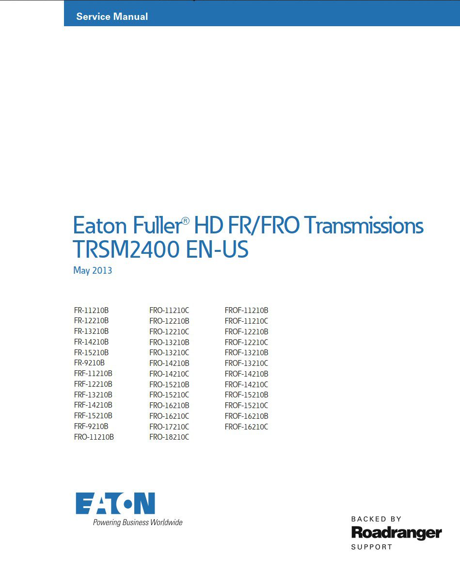 eaton fr 14210b transmission service manual